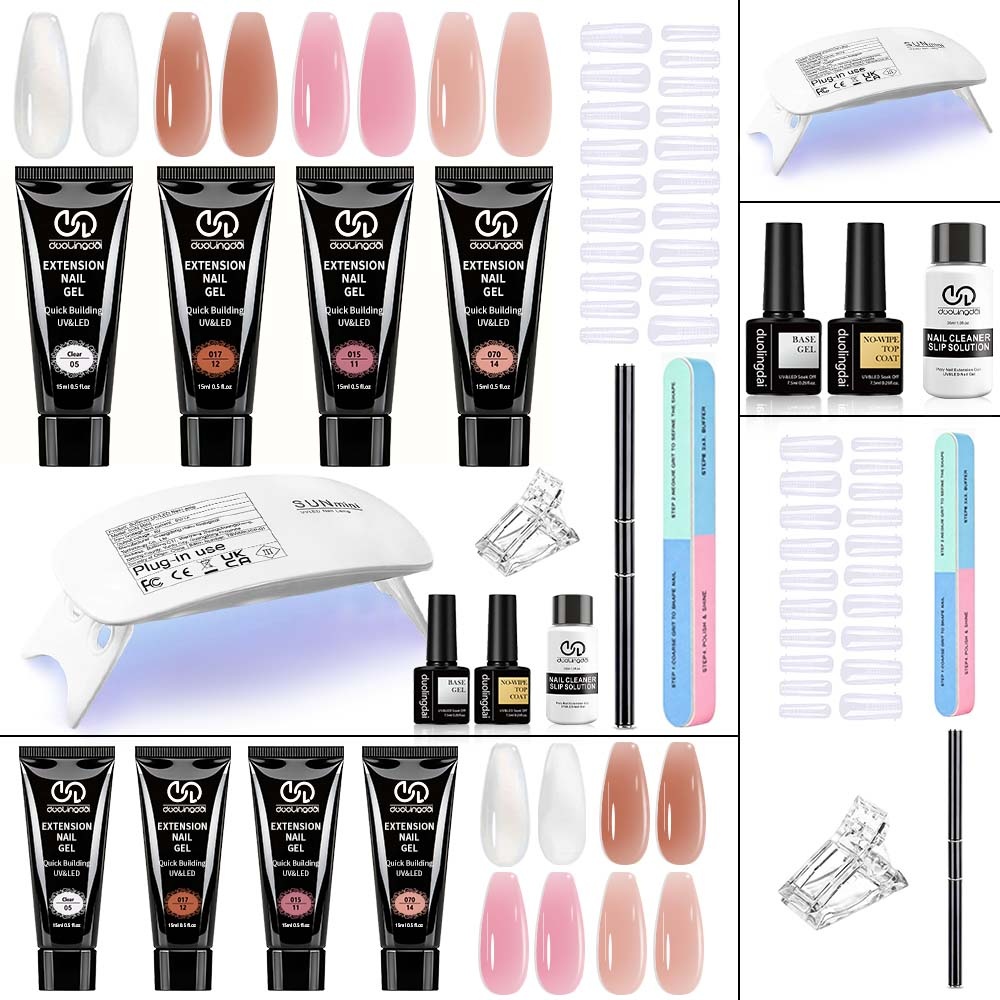 Nail Art Ombre - ชุดเจลต่อเล็บ DOULINGDAI 4 สี คอลเลคชั่น Duolingdai