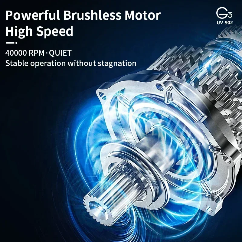 Nail Drill Machine - เครื่องเจียรเล็บไร้สาย oxxi UV G3 40000 รอบต่อนาที