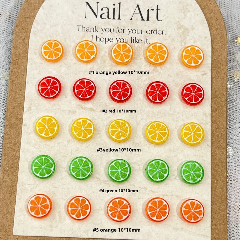 20 ชิ้น ชิ้นส่วนตกแต่งเล็บรูปอ - Nail Art Orange บทวิจารณ์และราคา