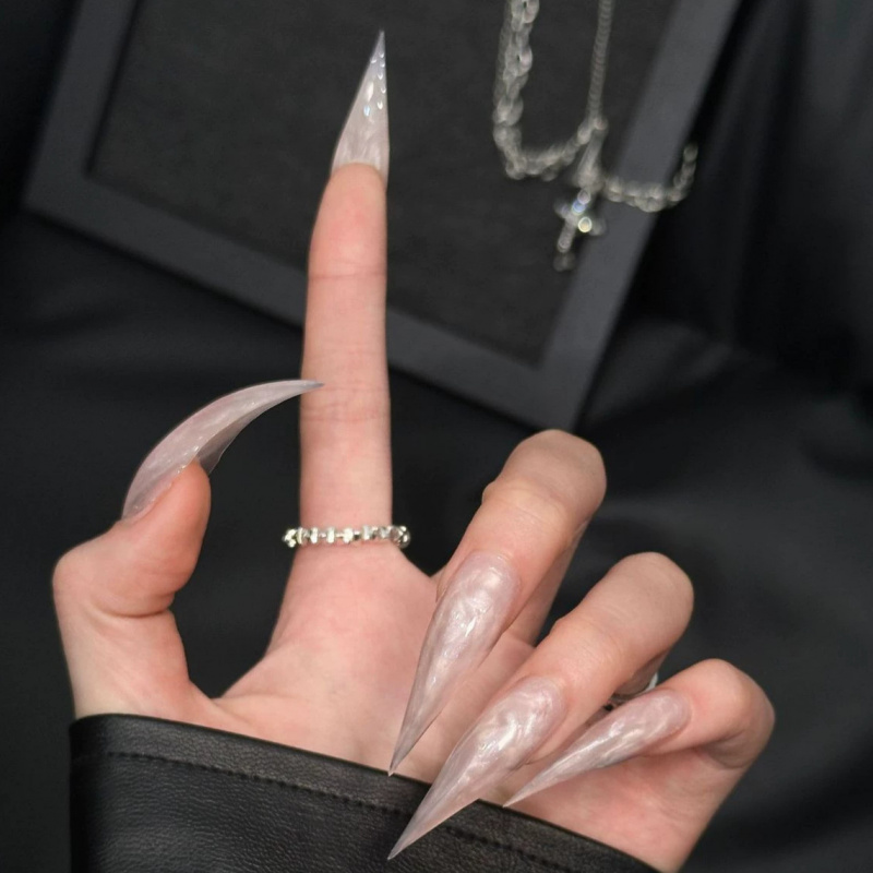 เล็บปลอมทำมือสไตล์ยุโรปและอเมร - Nail Art Press On บทวิจารณ์และราคา
