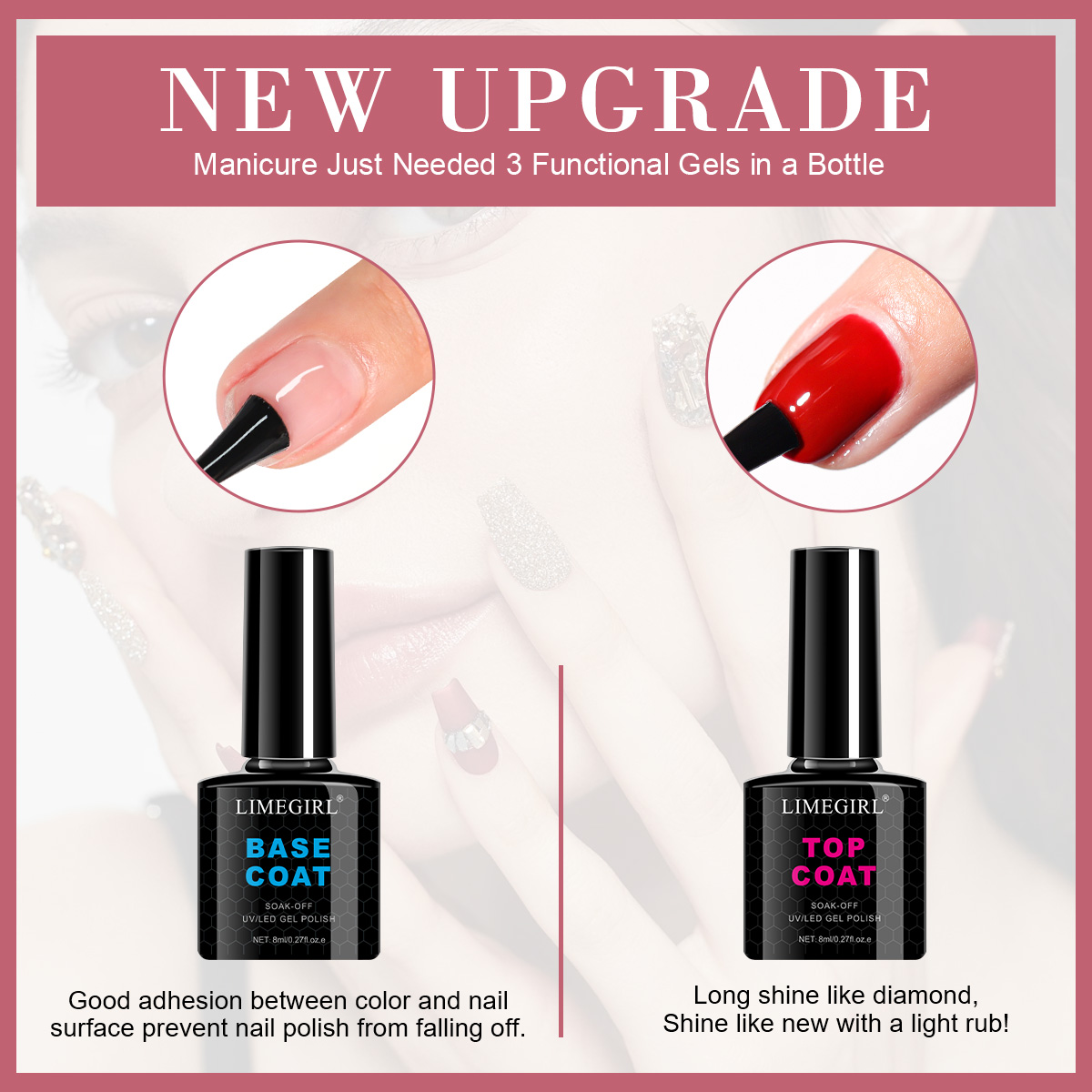 ชุดเจลทาเล็บโพลีสําหรับเล็บต่อ - Nail Art Ombre บทวิจารณ์และราคา