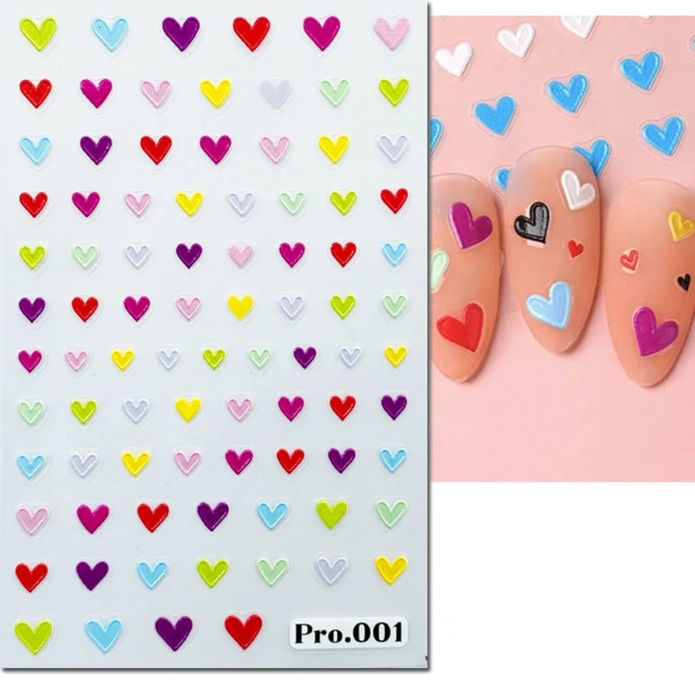 สติกเกอร์ติดเล็บลายปั๊มนูน 5D  - Nail Art Valentines Day บทวิจารณ์และราคา