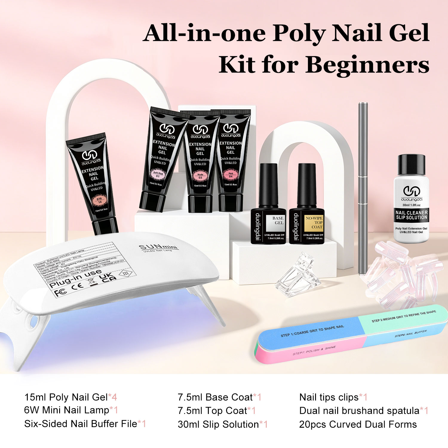 ดูโอลิงได 4 คัลเลอร์ โพลี เนล  - Nail Art Ombre บทวิจารณ์และราคา