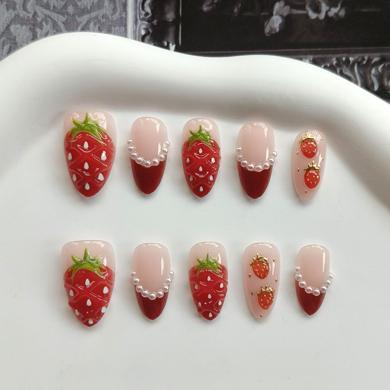 10 ชิ้น เล็บปลอมสำเร็จรูปสไตล์ - Nail Art Press On บทวิจารณ์และราคา