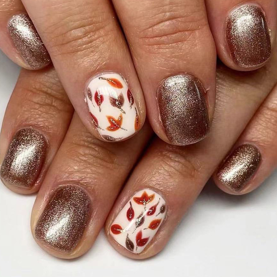 เล็บปลอมอะคริลิกแบบกดติด 24 ชิ - Nail Art Orange บทวิจารณ์และราคา