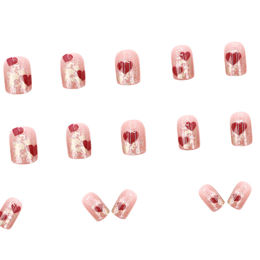 ชุดเล็บปลอมสั้นทรงเหลี่ยม 24 ช - Nail Art Press On บทวิจารณ์และราคา