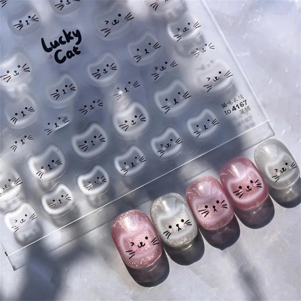 สติกเกอร์ตกแต่งเล็บลายแมวสีขาว - Nail Art Orange บทวิจารณ์และราคา