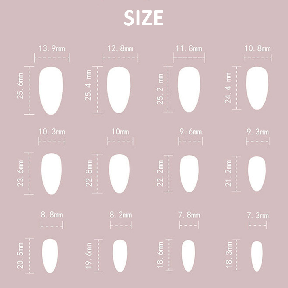 24 ชิ้น เล็บปลอมแบบกดติด ทรงอั - Nail Art Press On บทวิจารณ์และราคา