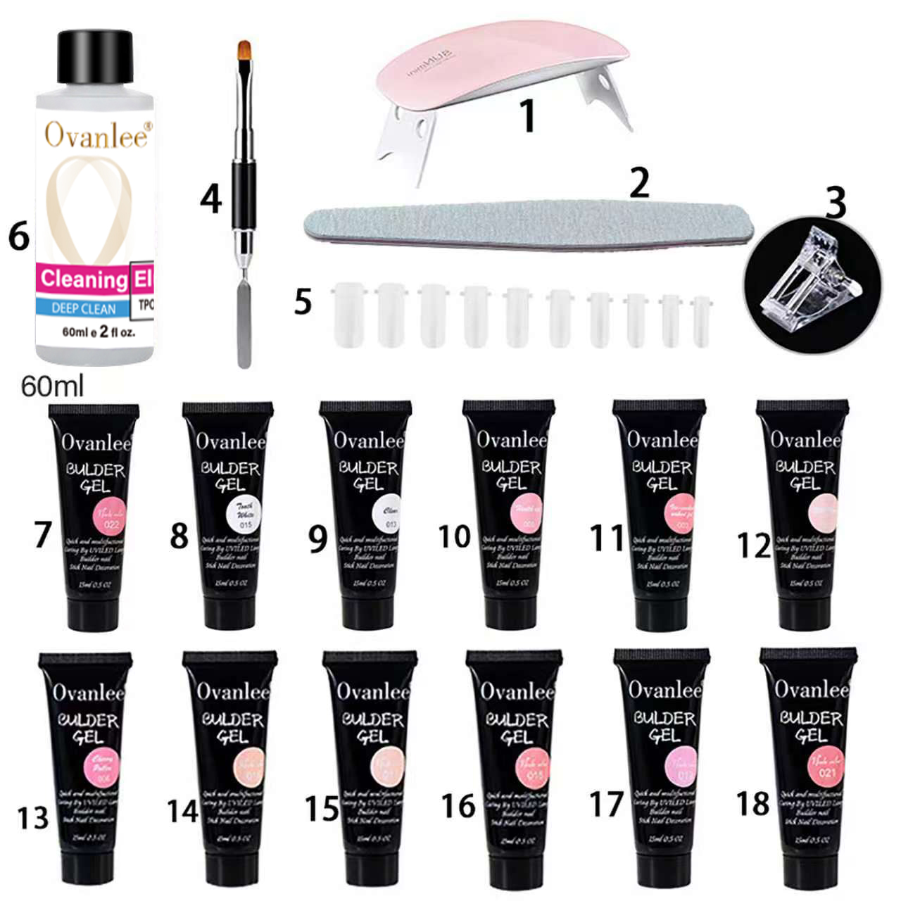 ชุดเริ่มต้นต่อเล็บด้วยโพลีเจลแ - Nail Art Ombre บทวิจารณ์และราคา
