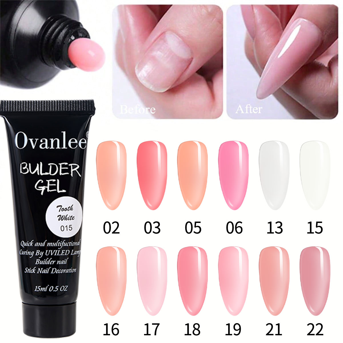 ชุดเริ่มต้นต่อเล็บด้วยโพลีเจลแ - Nail Art Ombre บทวิจารณ์และราคา