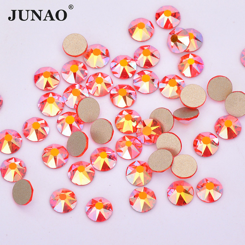 จูนาโอ SS20 สีส้มแดง AB คริสตั - Nail Art Orange บทวิจารณ์และราคา