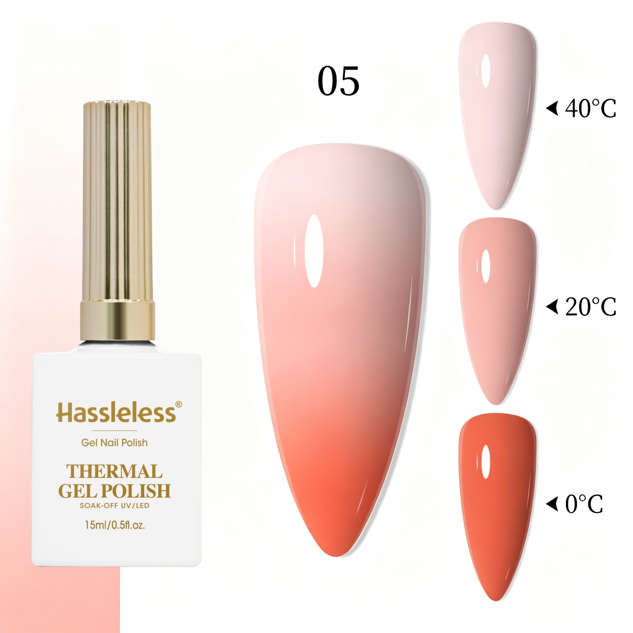ยาทาเล็บเจลเปลี่ยนสีตามอุณหภูม - Nail Art Orange บทวิจารณ์และราคา